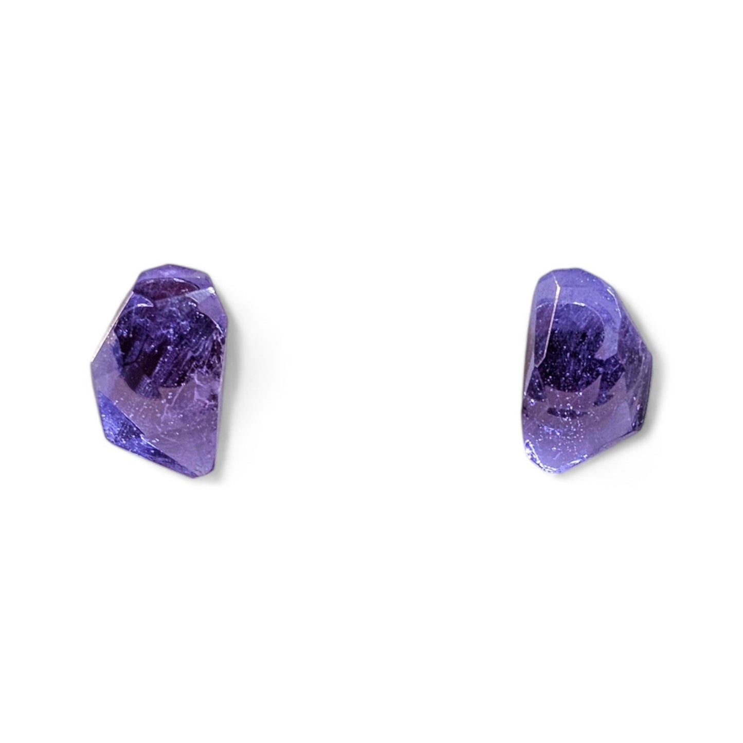 Faceted Gem Studs - Amethyst