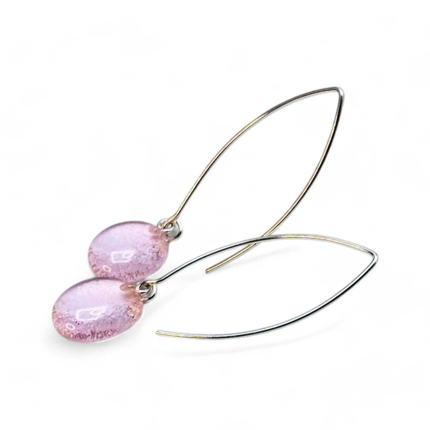 Lollipop Marquise Earrings - Morganite Pink