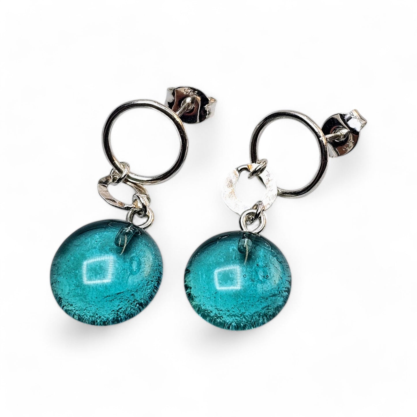Lollipop Drop Earrings - Teal