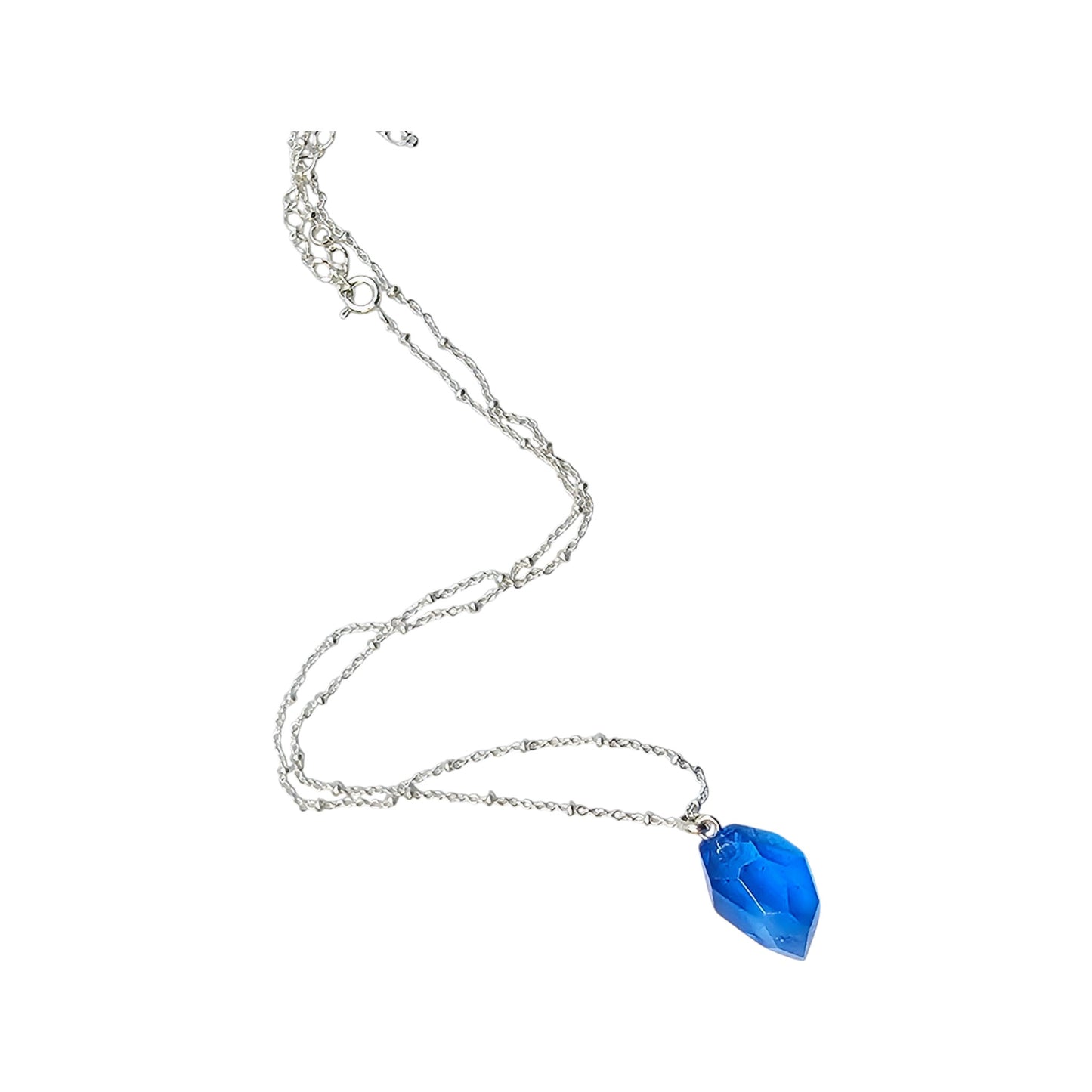 Faceted Satellite Necklace - Copper Blue / Opaline