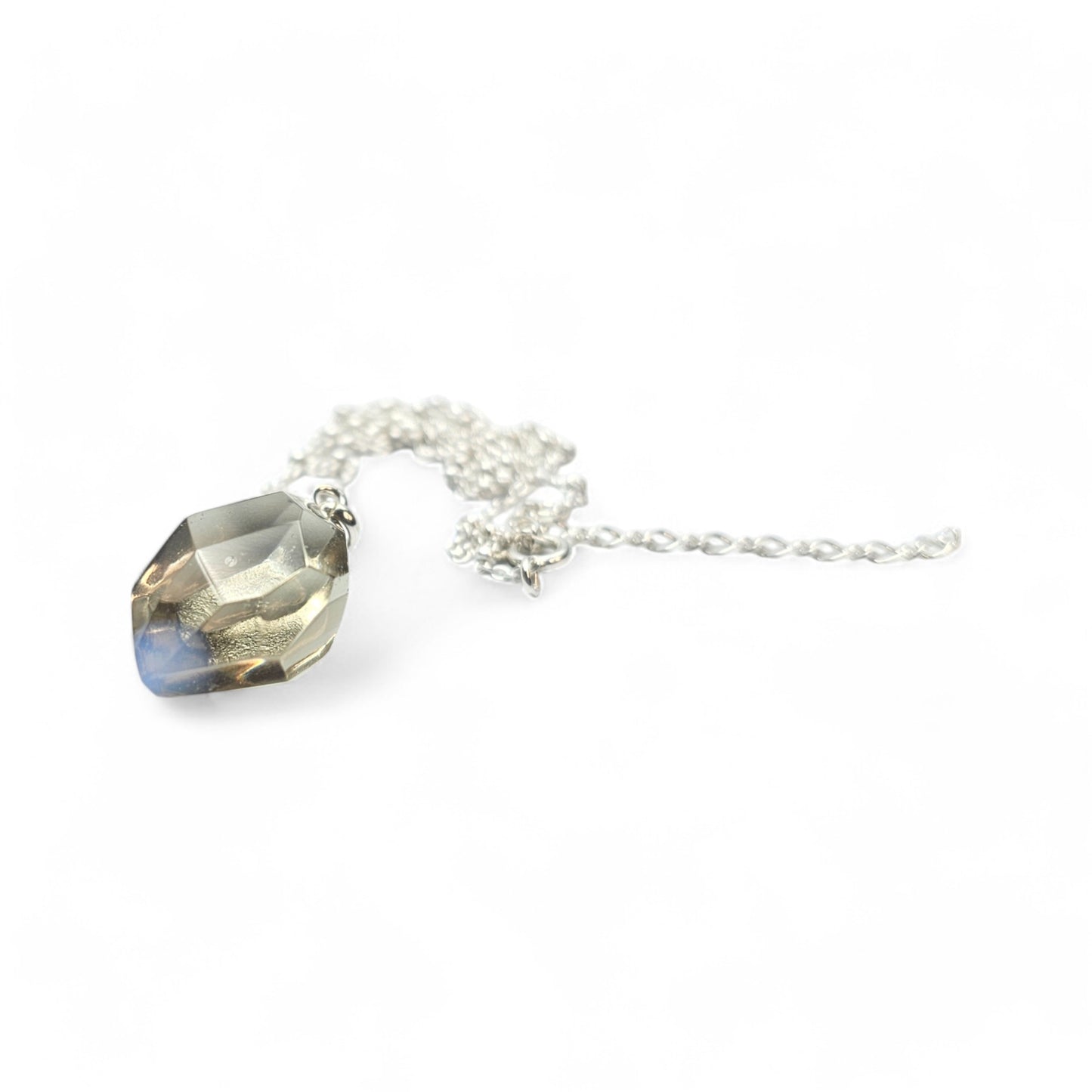 Faceted Satellite Necklace - Bronze / Opaline