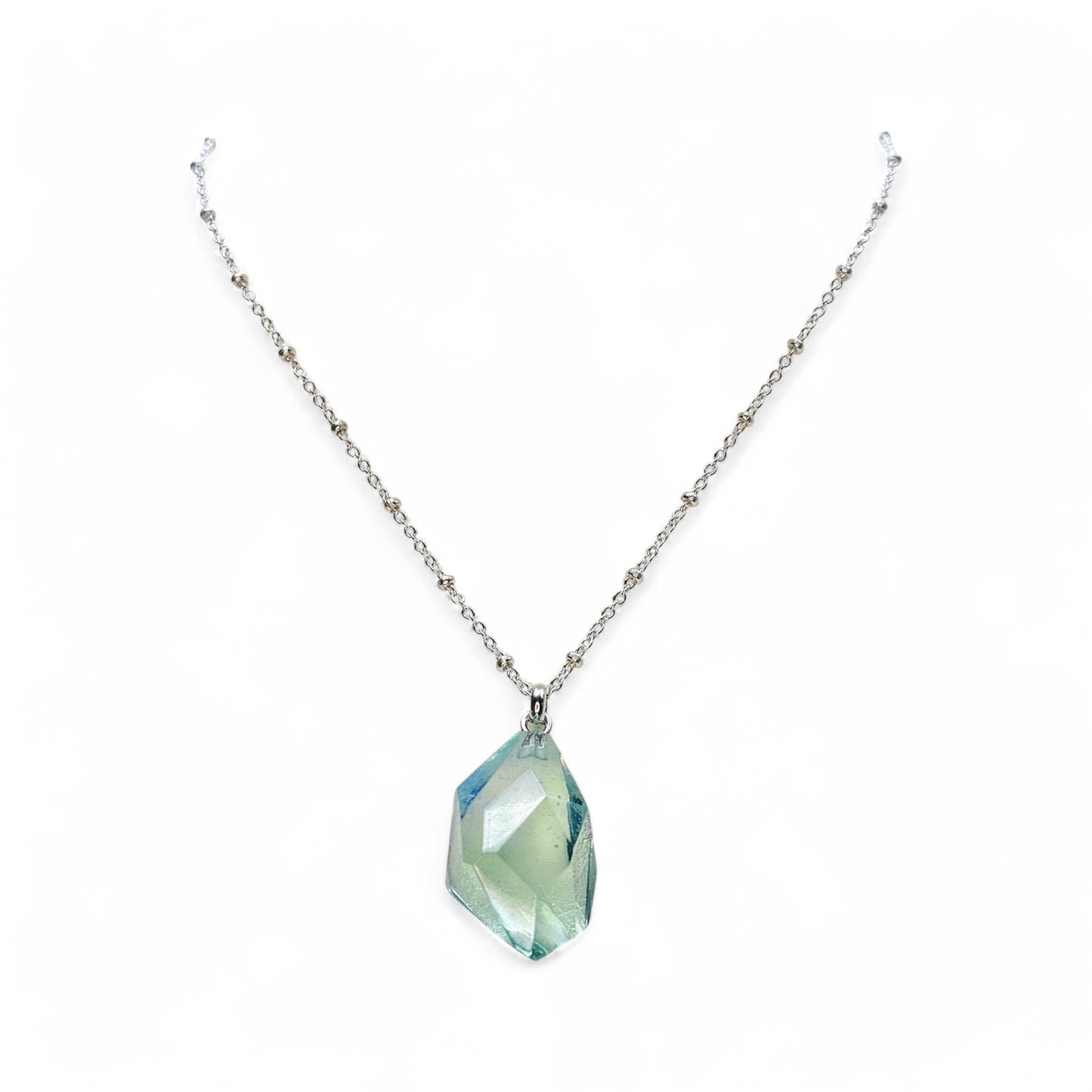 Faceted Satellite Necklace - Lagoon / Opaline