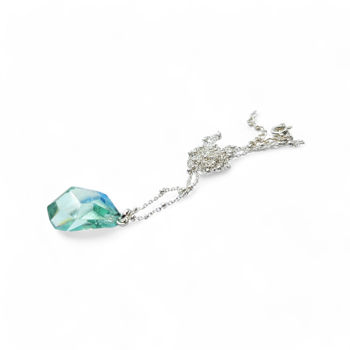 Faceted Satellite Necklace - Lagoon / Opaline