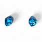 Faceted Gem Studs - Copper Blue