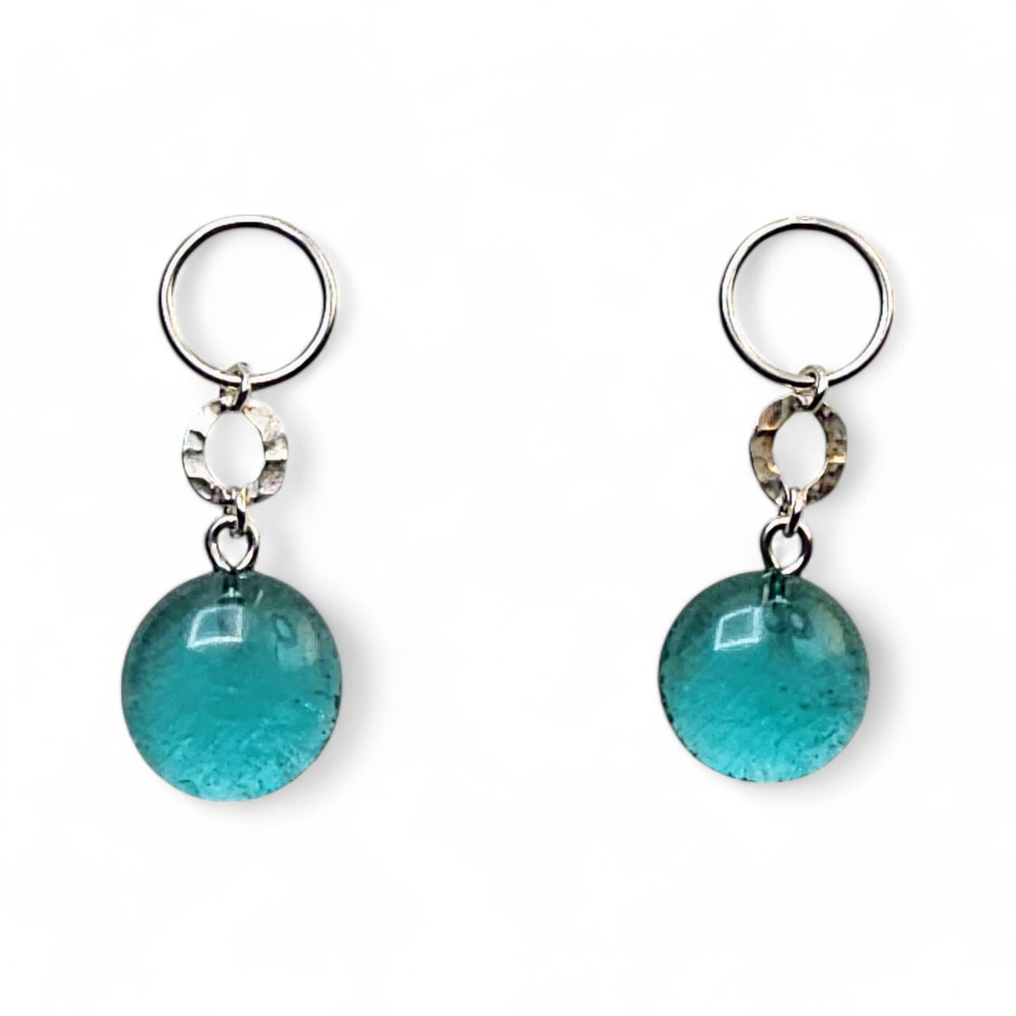 Lollipop Drop Earrings - Teal