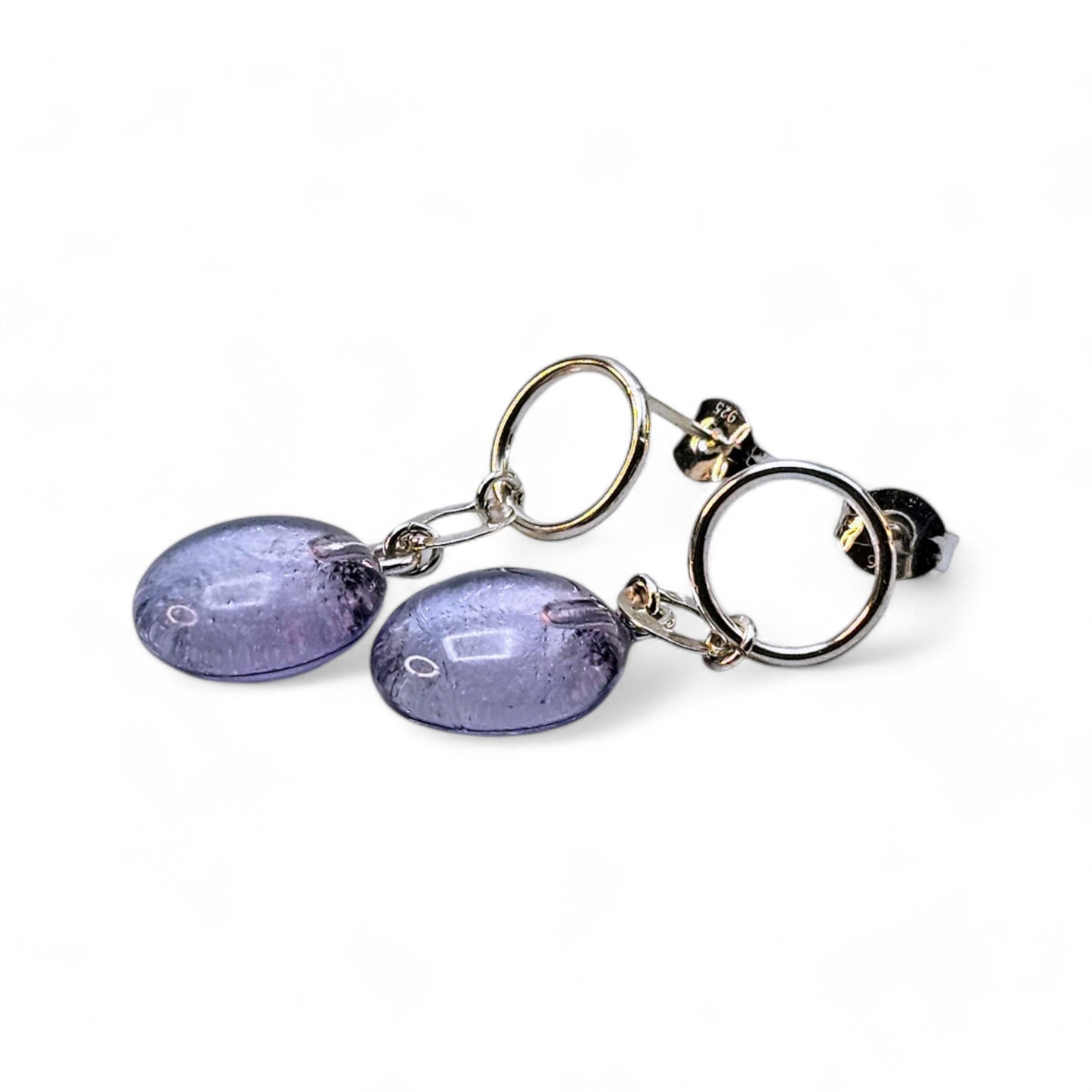 Lollipop Drop Earrings - Lavender