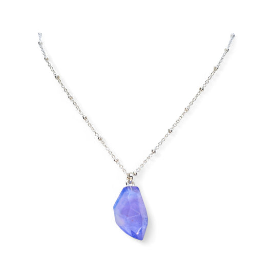 Faceted Satellite Necklace - Amethyst / Opaline