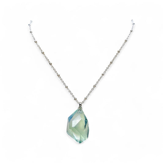 Faceted Satellite Necklace - Lagoon / Opaline