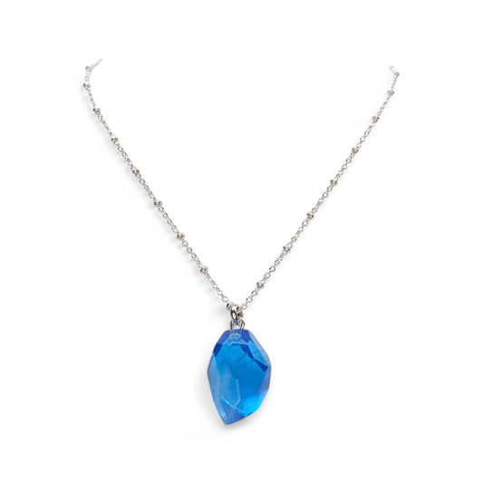 Faceted Satellite Necklace - Copper Blue / Opaline